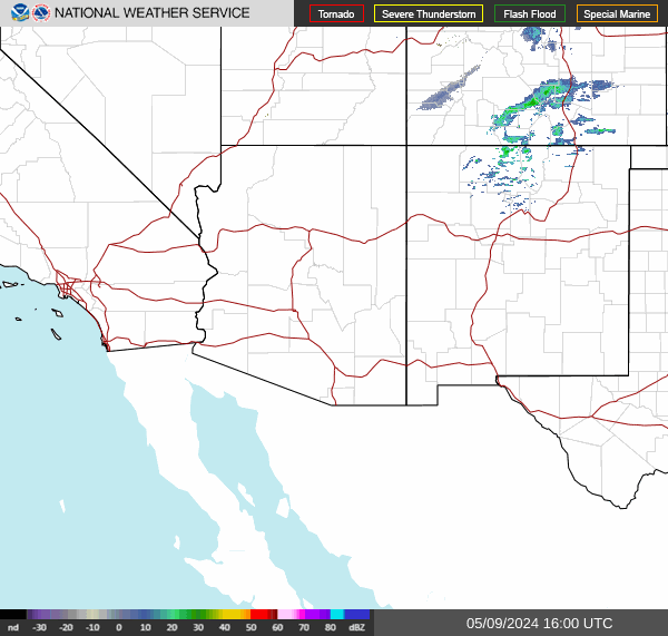 Weather radar map
